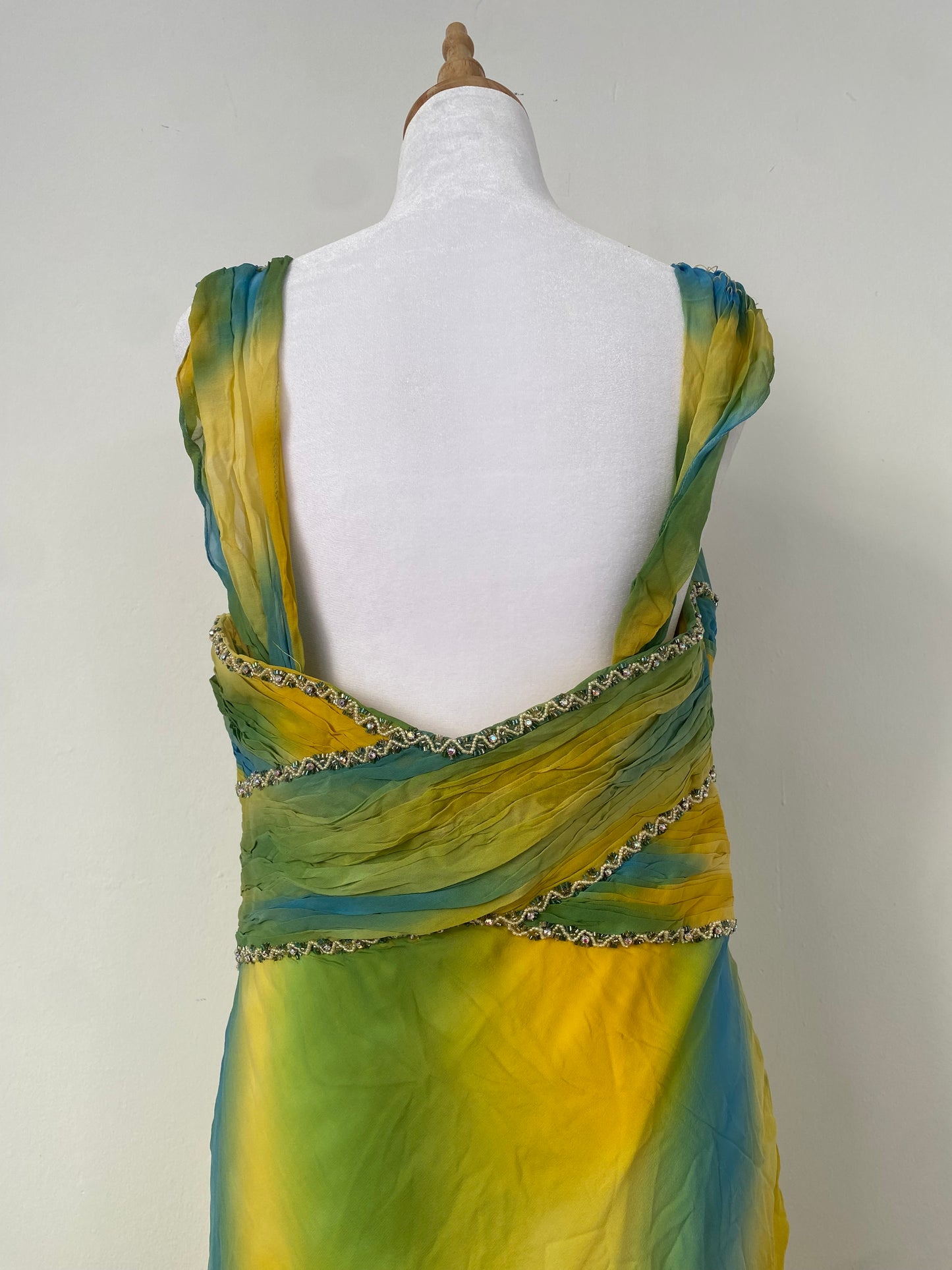 100% silk brand new multicoloured gown