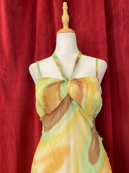 100% silk multicoloured summerdress dress 💐