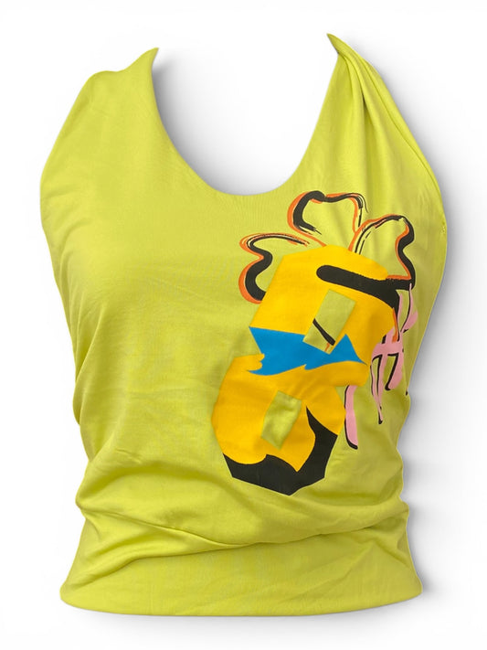 Draped graphic top