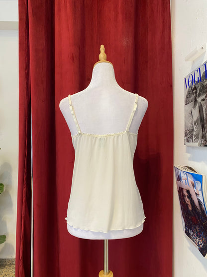 Brand new white see through cami top