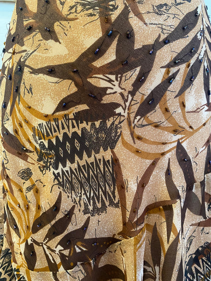 Sequin brown summer skirt