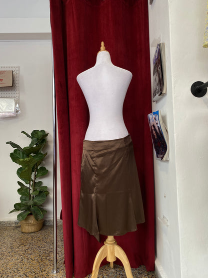Satin brown brand new Toi&Moi skirt