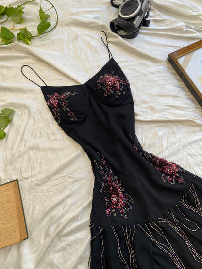100% silk gown with sequin drops💧