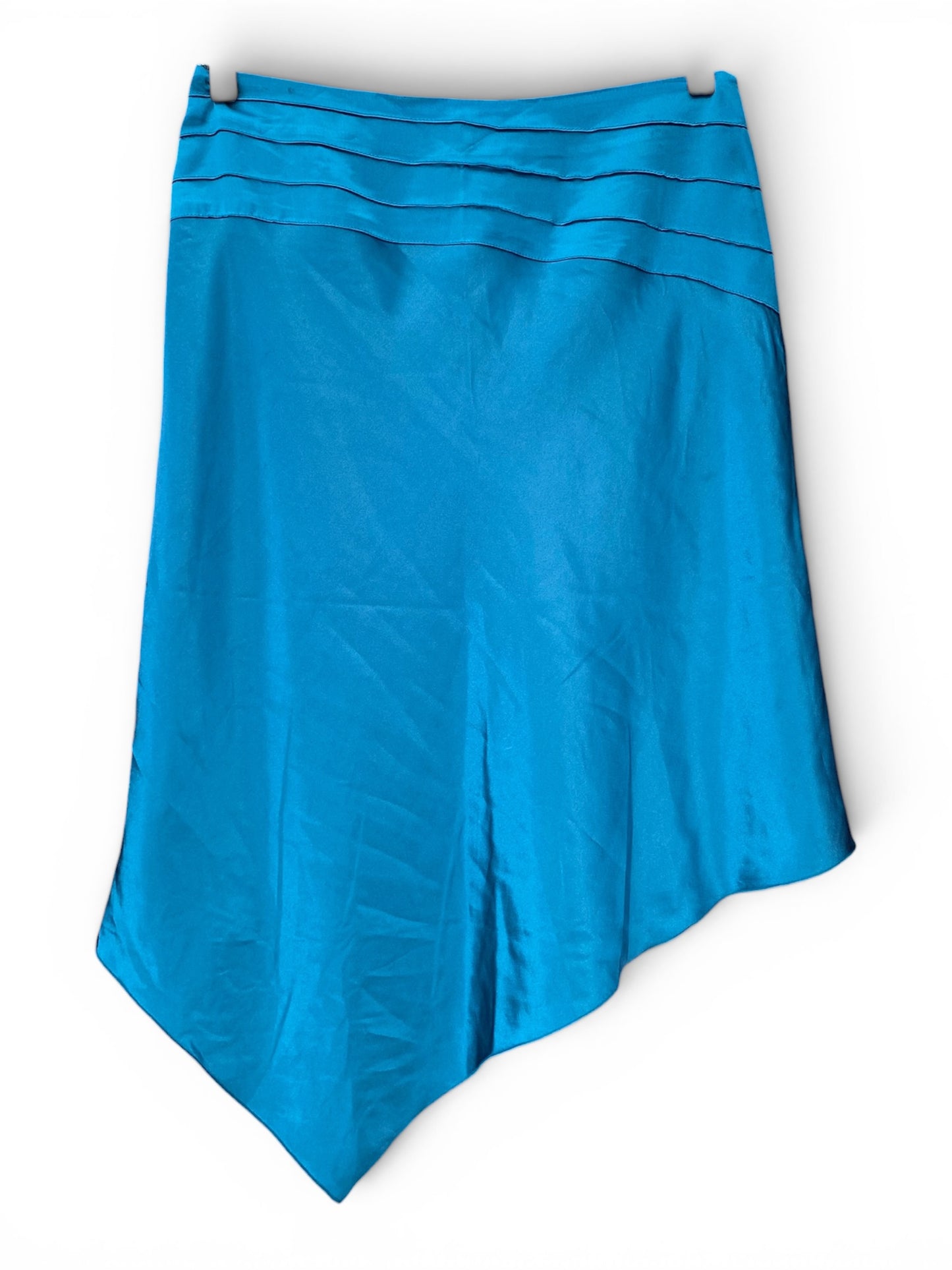 Rich blue satin skirt 🦋