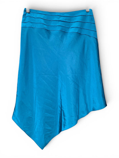 Rich blue satin skirt 🦋