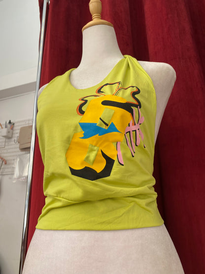 Draped graphic top