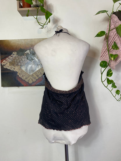 Halter brown summer top