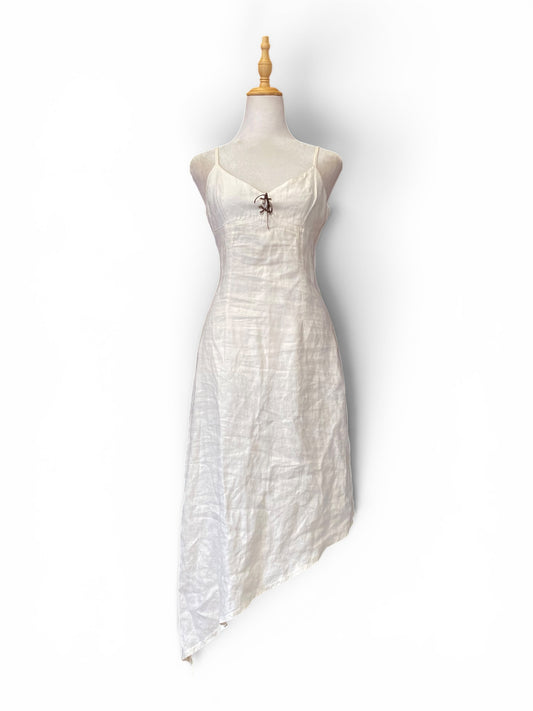 White linen dress