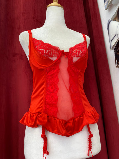 Red y2k corset