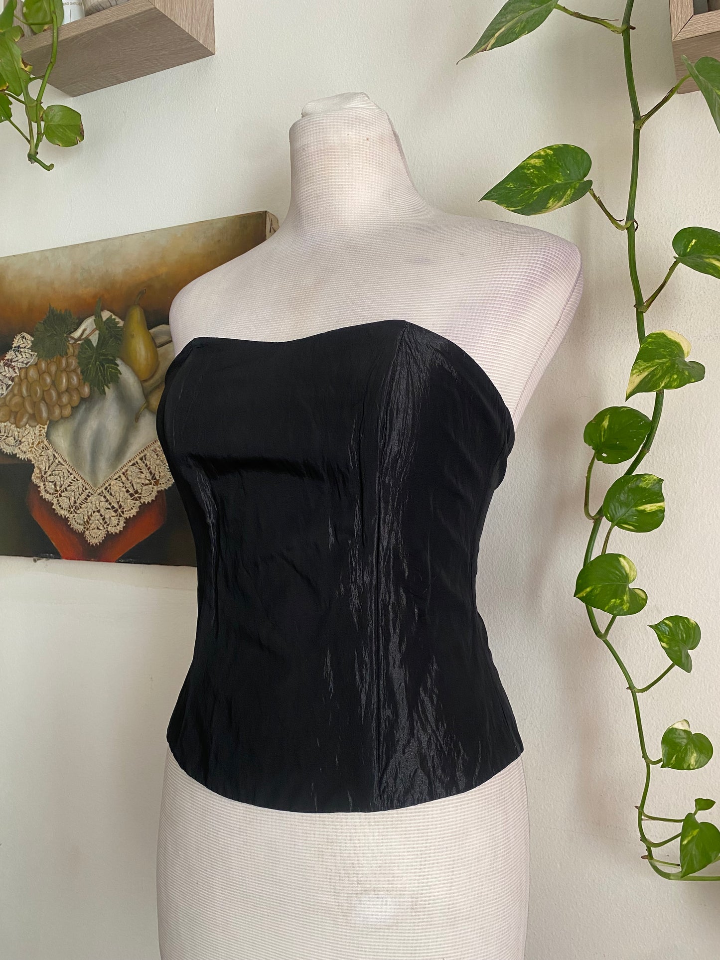 Brand new liquid organza fitted corset