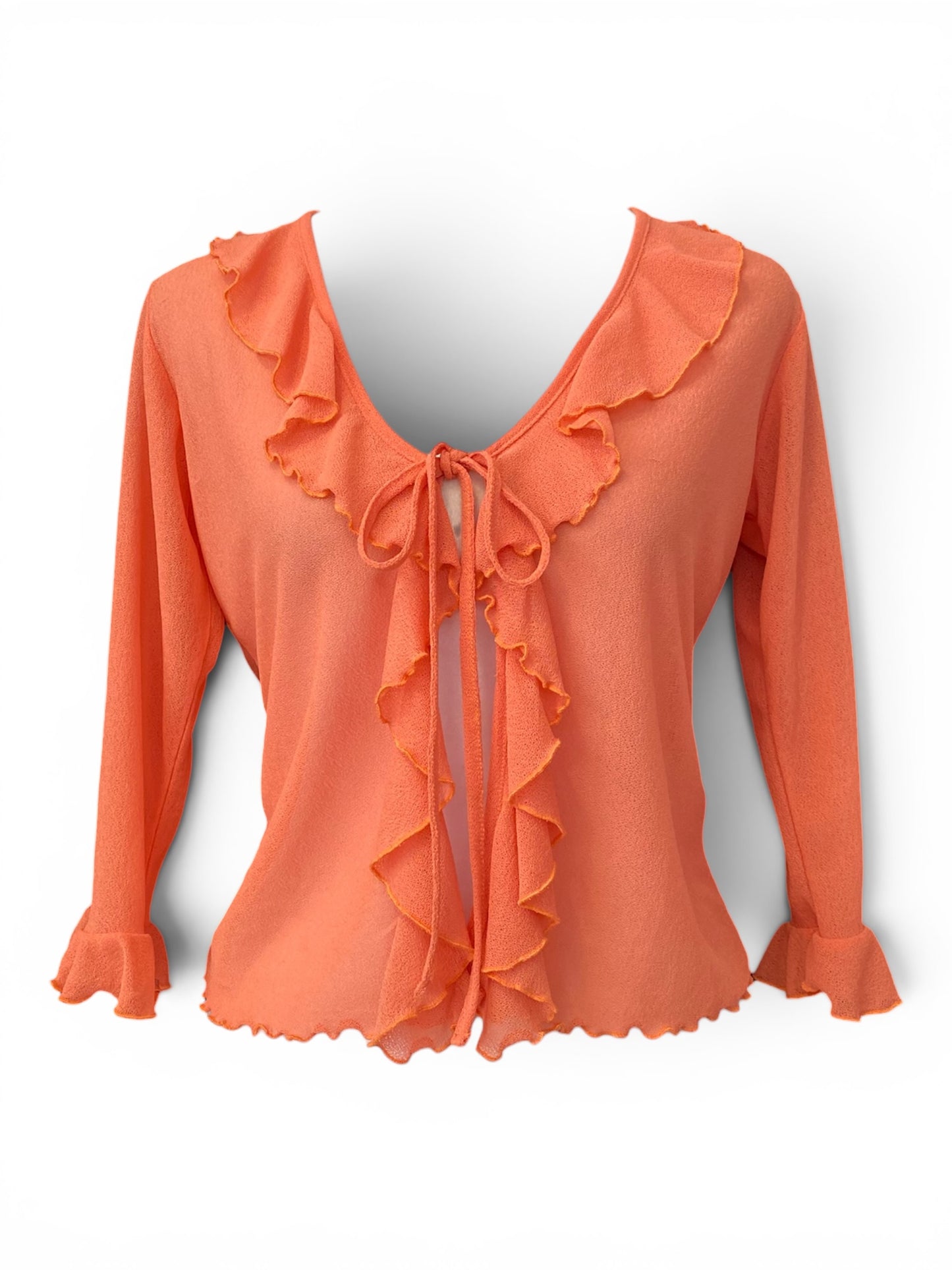 Orange ruffled top 🍑