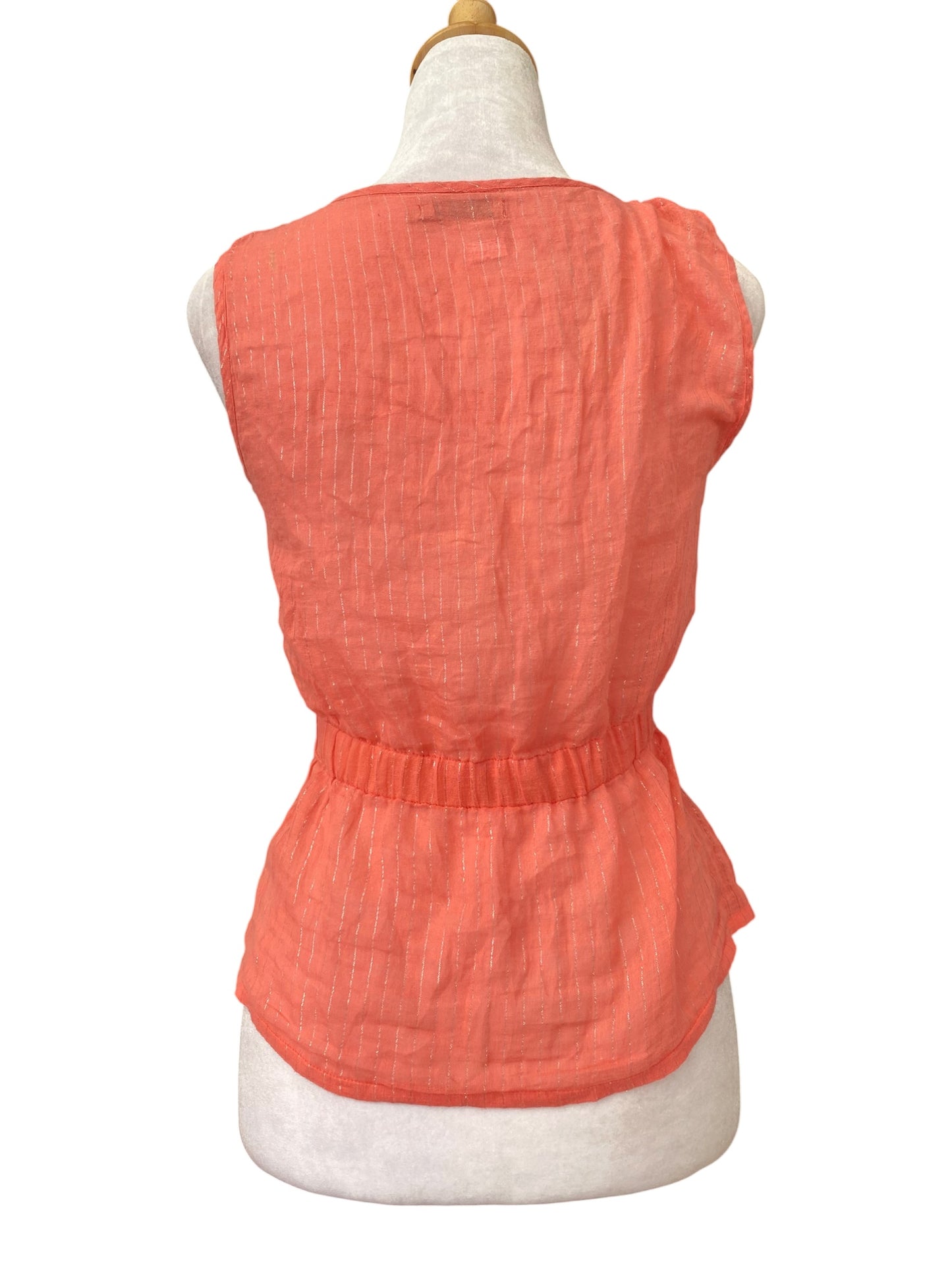 Coral sequin top
