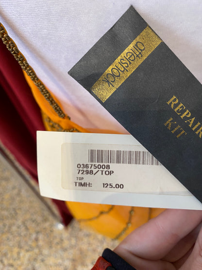 100% silk brand new orange handbeaded summer top 🧡