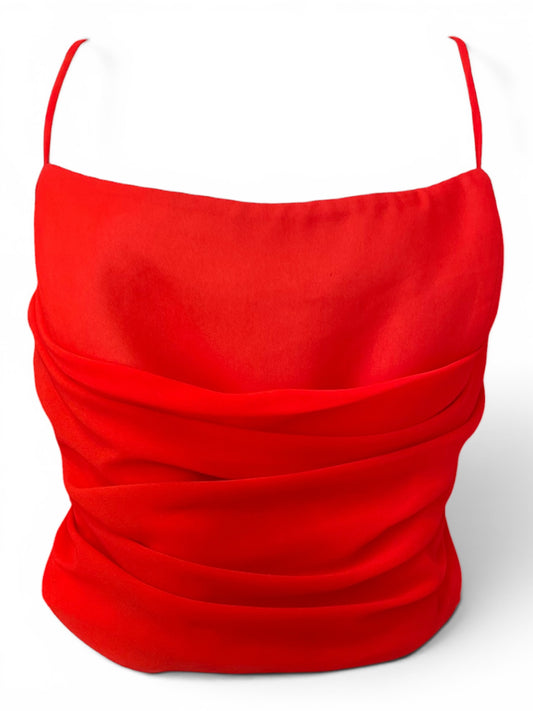 Red rushed up corset top ❤️
