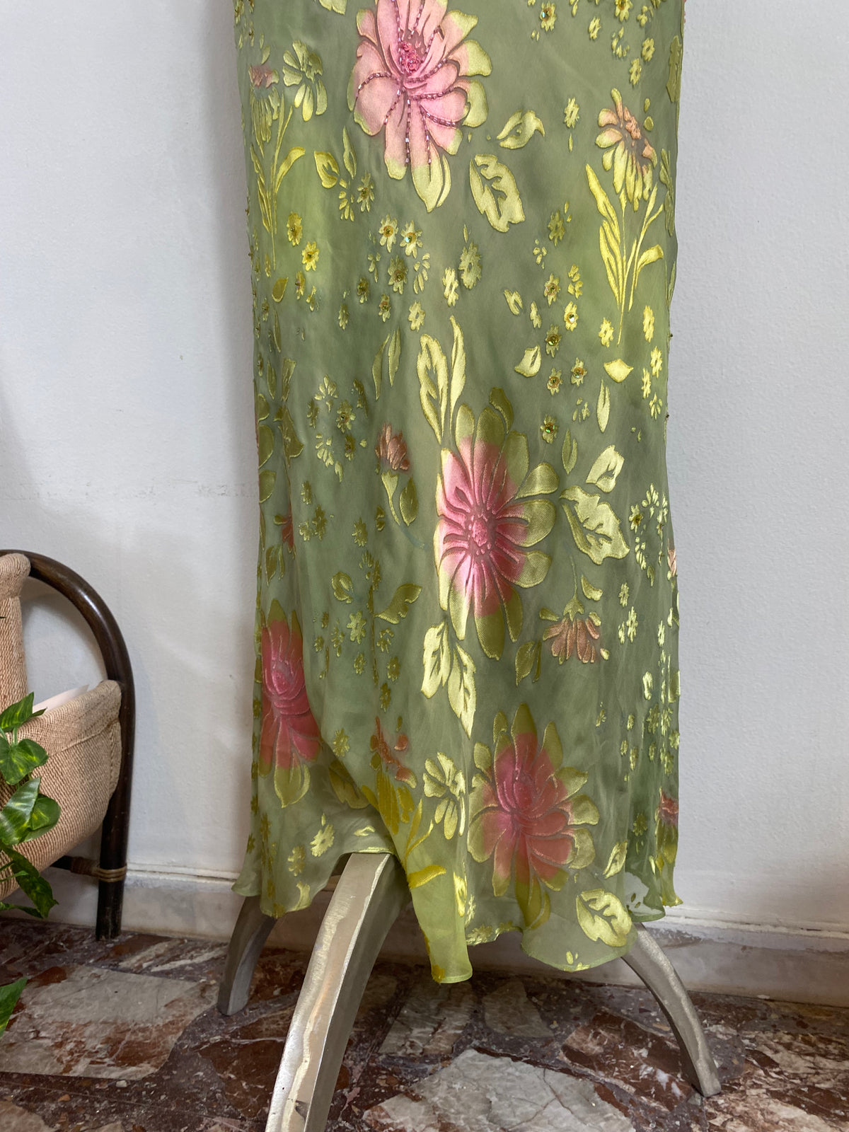 Celeste Garden Silk Gown