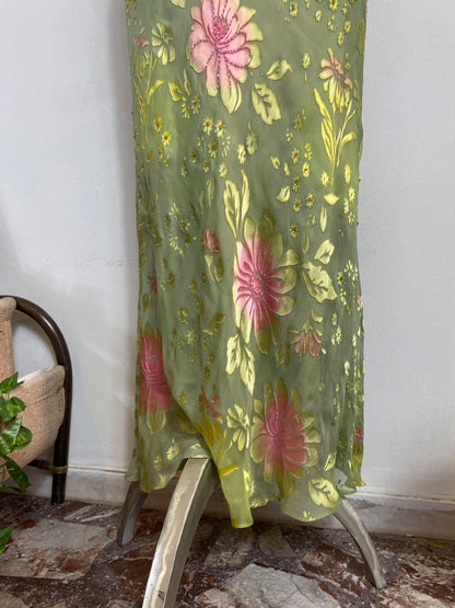 Celeste Garden Silk Gown