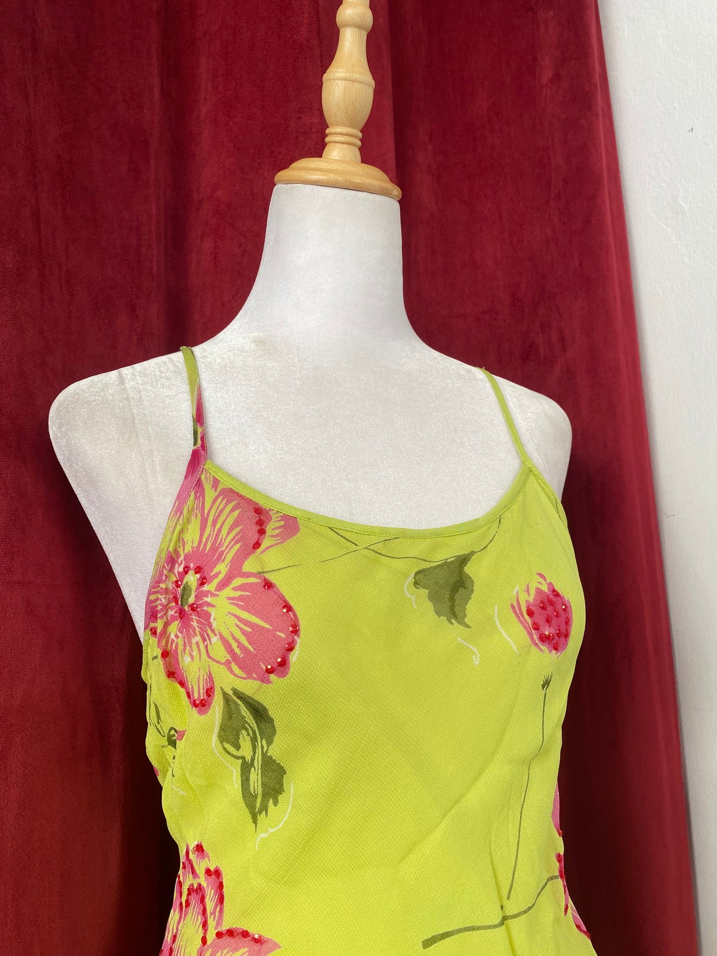 Green floral summer dress 🧚