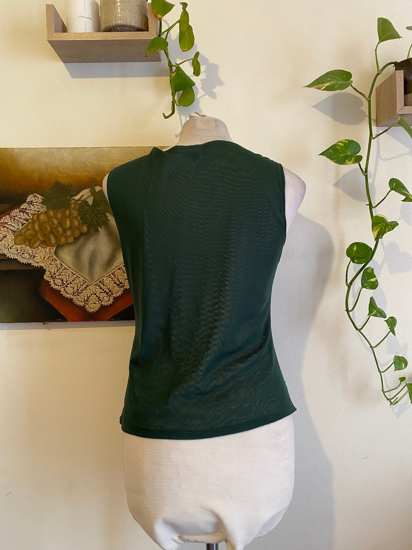 Brand new emerald 2 toned sequin top