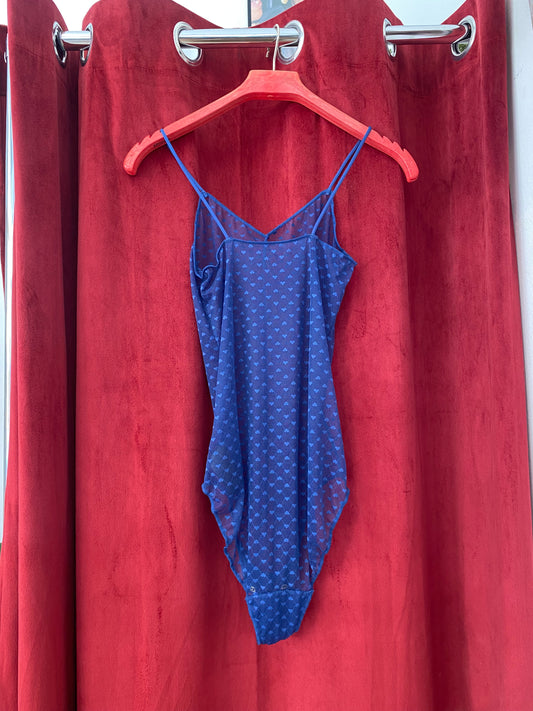 Dark blue see through bodysuit