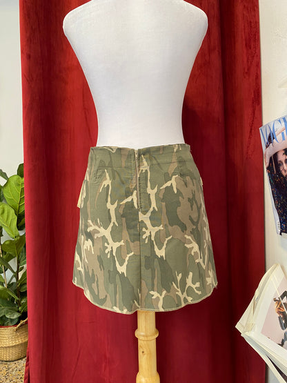 Brand new military print pleated mini skirt