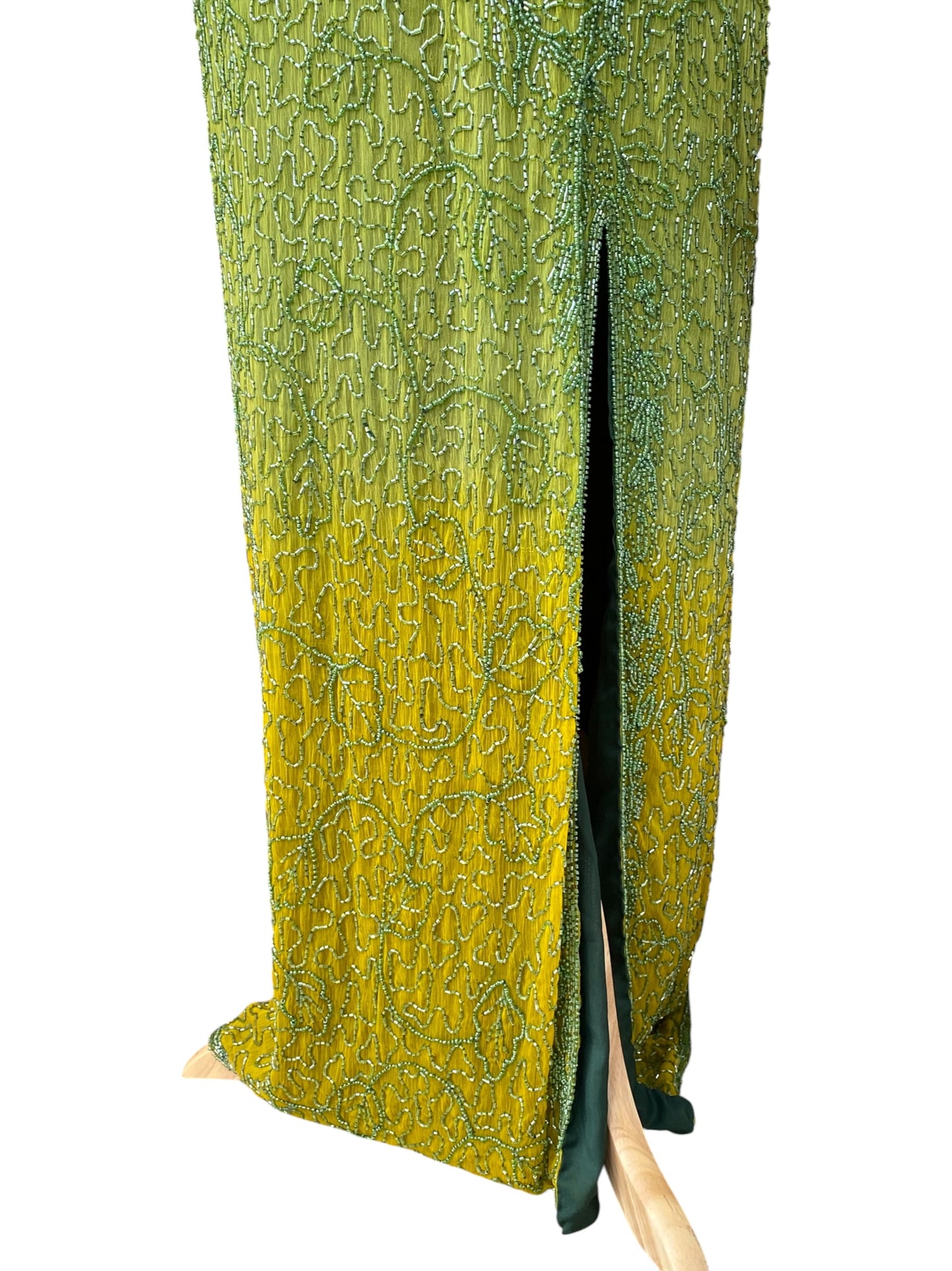 The royal gown in geeen