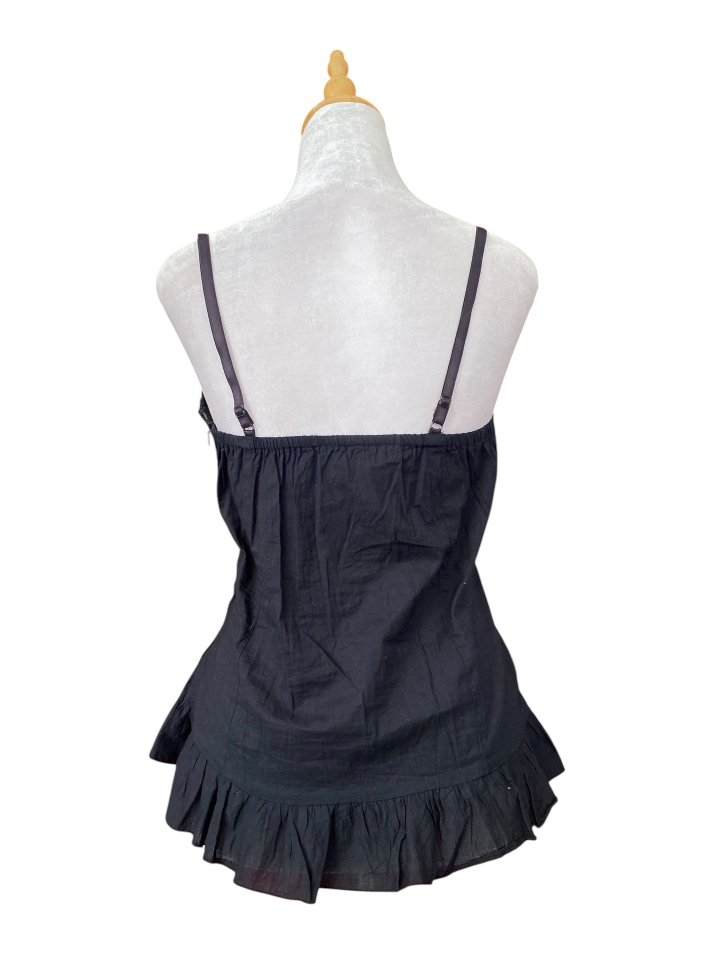 Black linen top