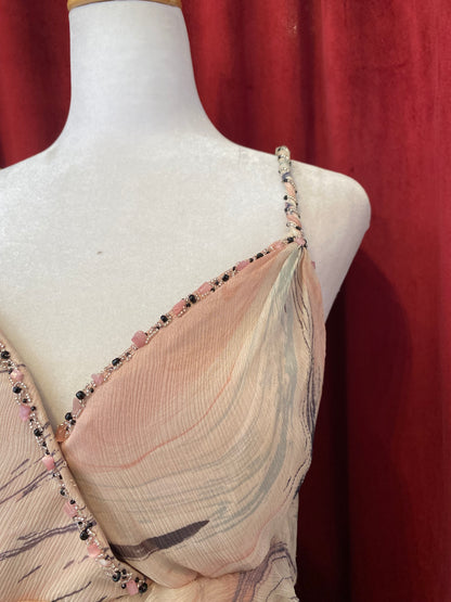 100% silk light pink gown 🌸