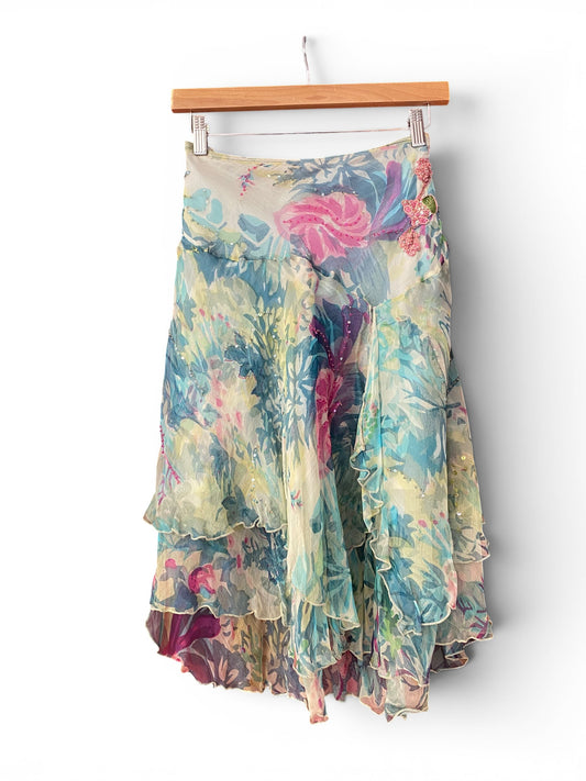 K Derhy 100% silk mermaid skirt 🧜🏻‍♀️