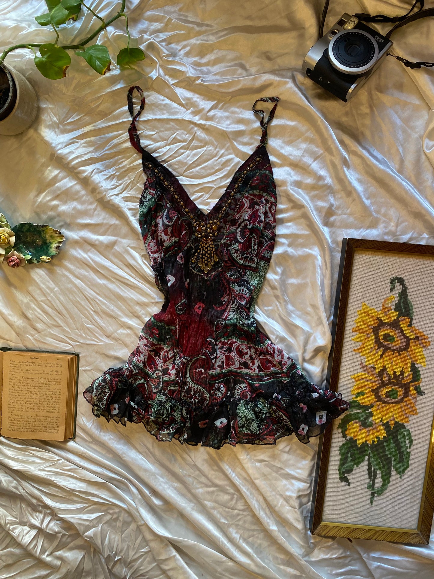 Silk based brand new beaded top