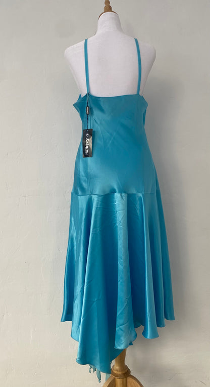 Brand new ethereal blue satin dress