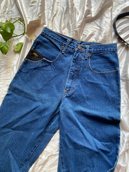 Brand new 90s dark blue cotton jeans