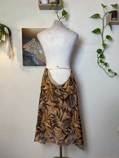 Sequin brown summer skirt