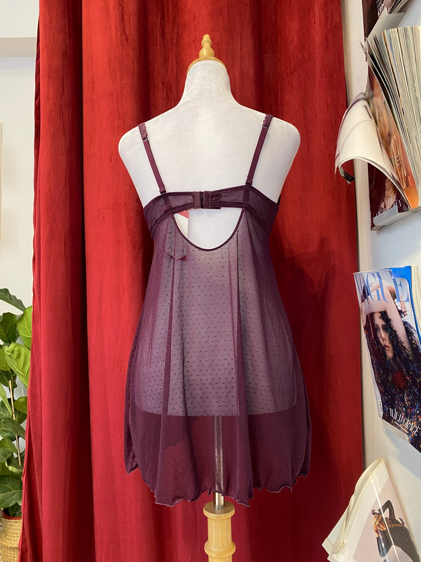 Fairy deep purple lace corset