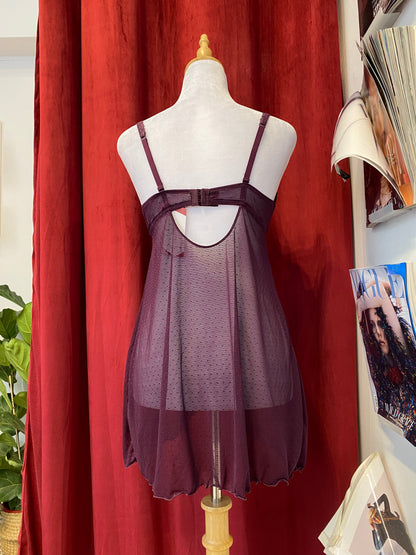 Fairy deep purple lace corset