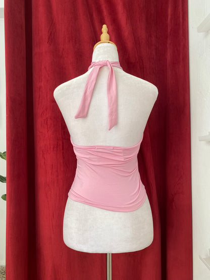 Pink halter top