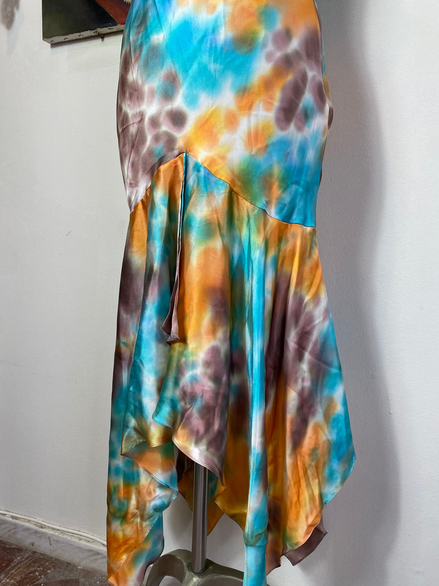 Multicoloured brand new handbeaded gown