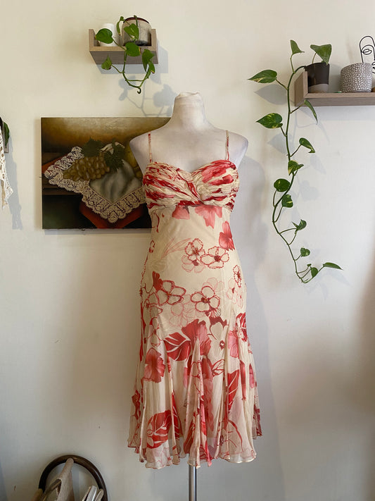 100% silk brand new handbeaded mini dress