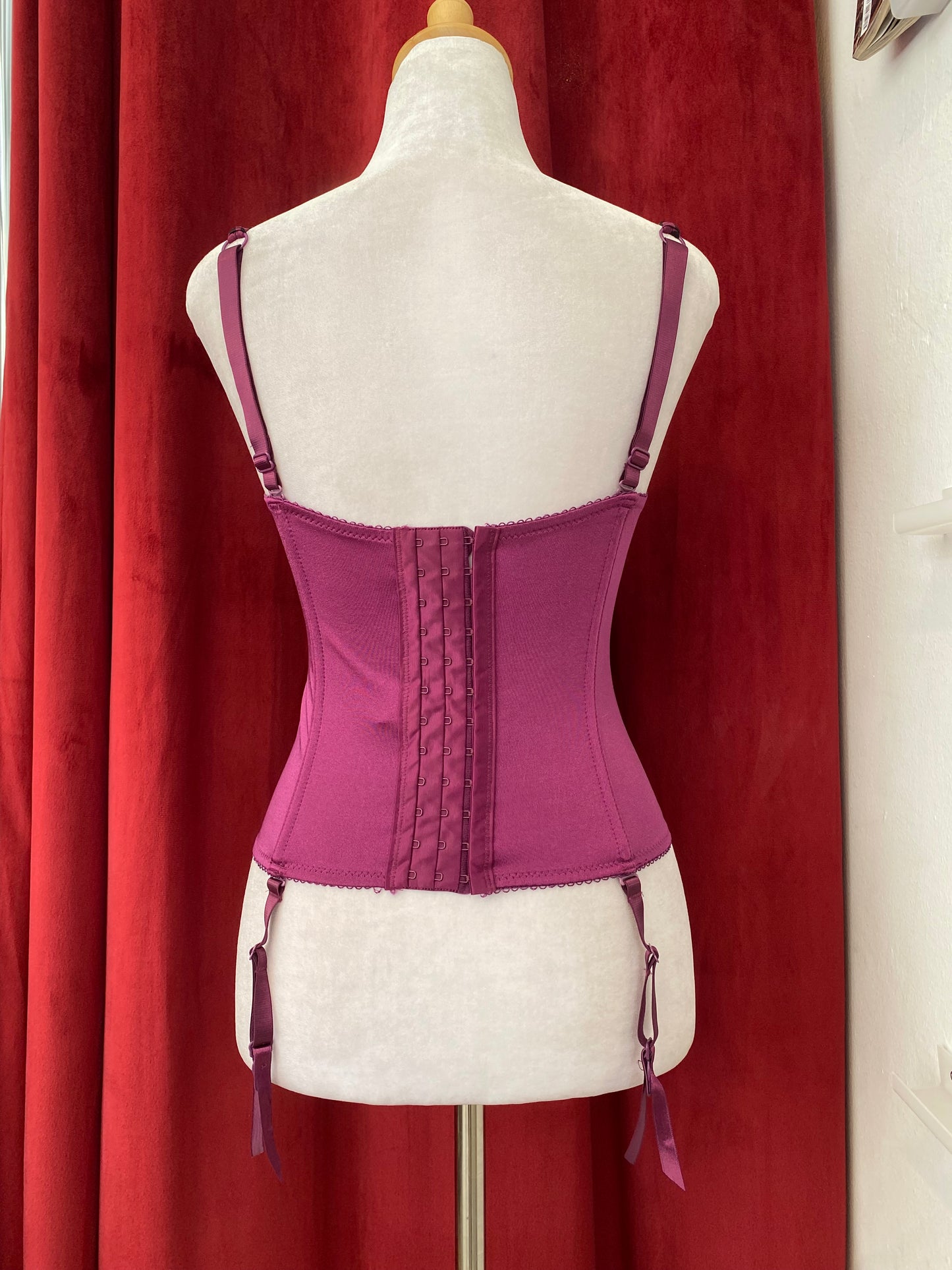 Amethyst Noir Pinstripe corset