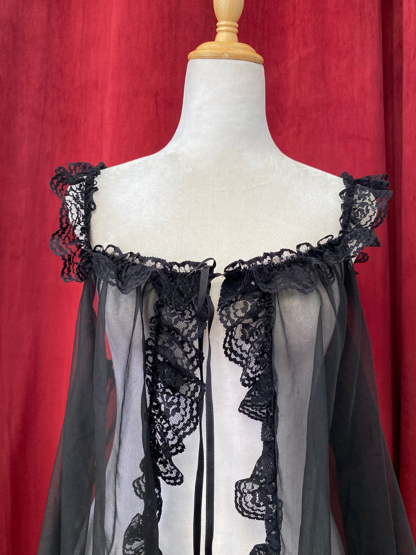 Ethereal black ruffled top
