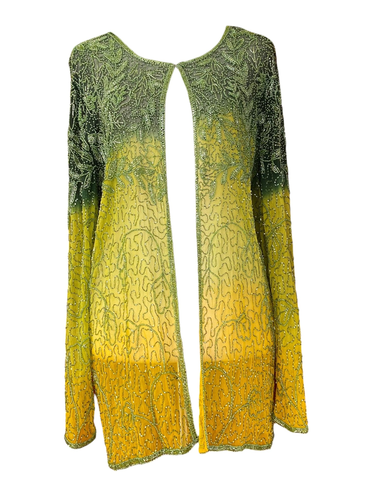 100% silk handbeaded luxurious cardigan 💚