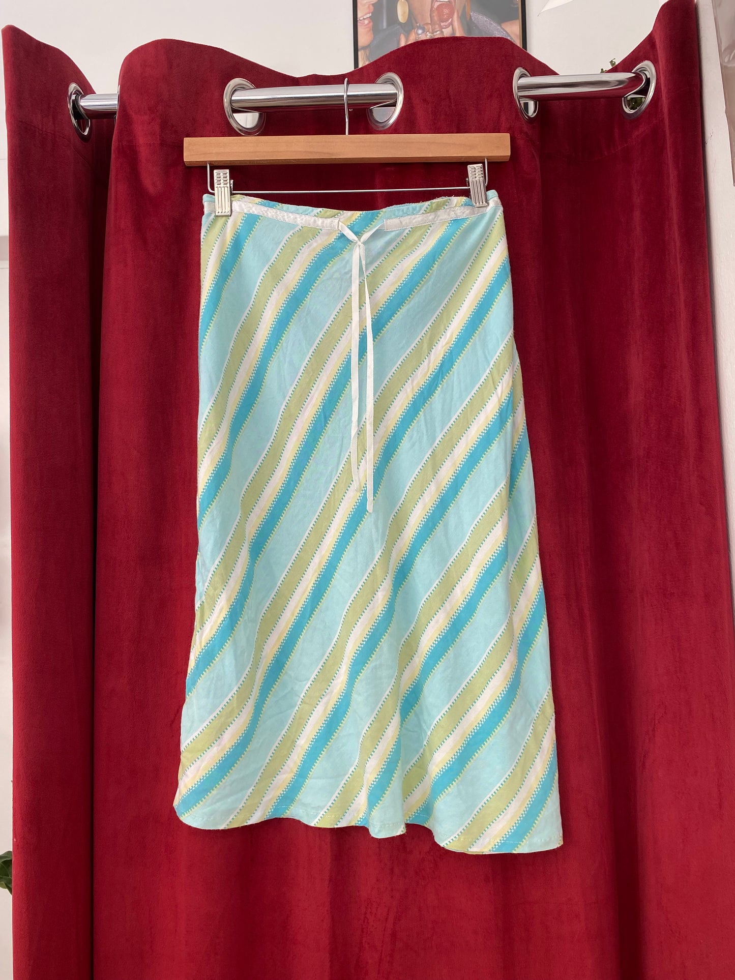 Light blue stripped skirt