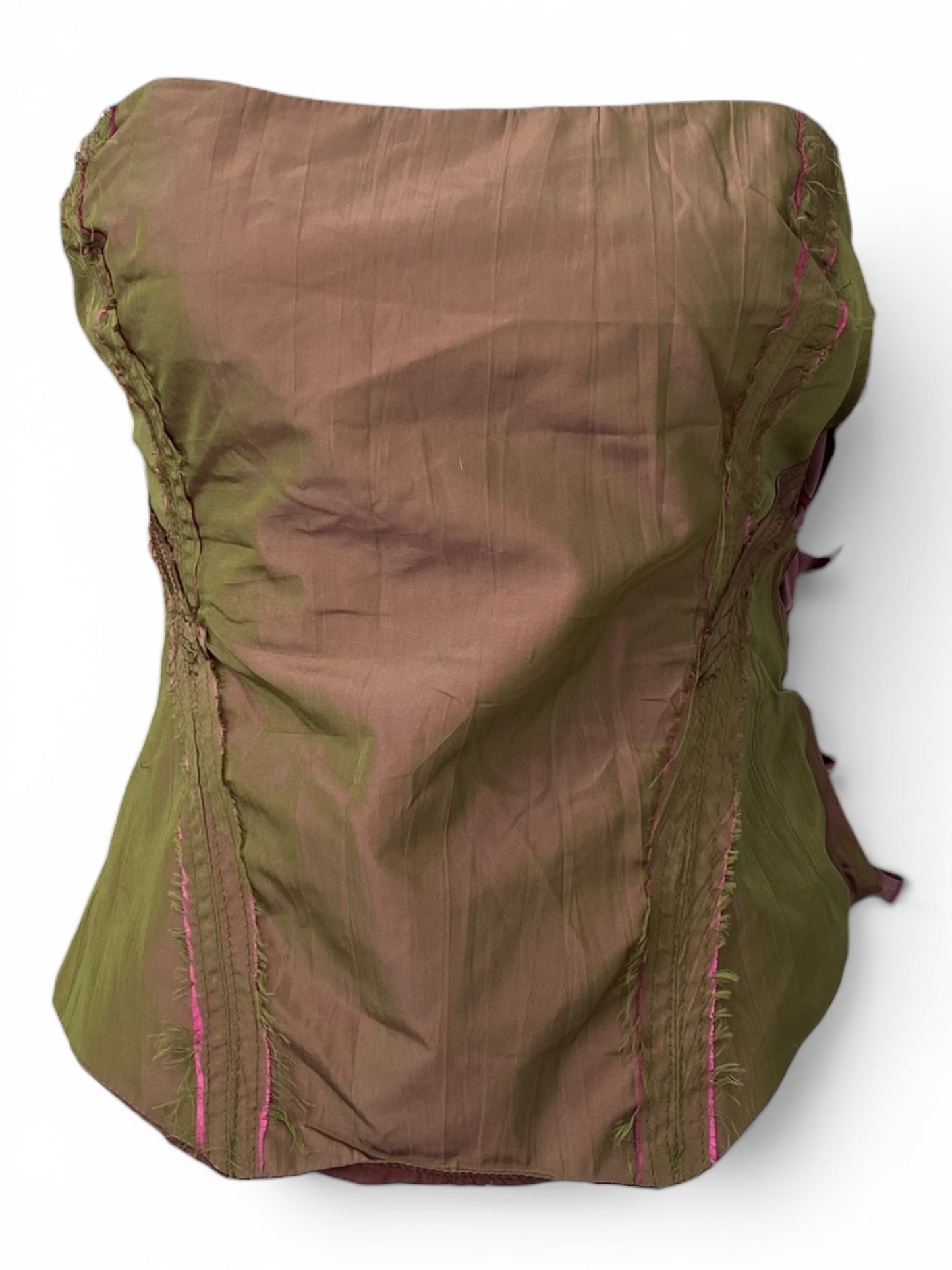 Organza pink and brown corset