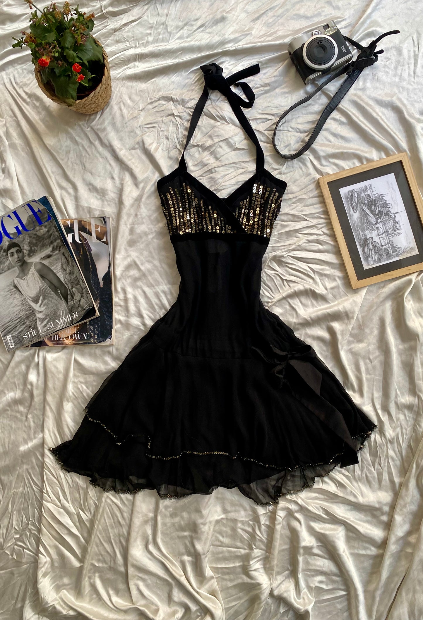 Silk rushed up dress 🖤