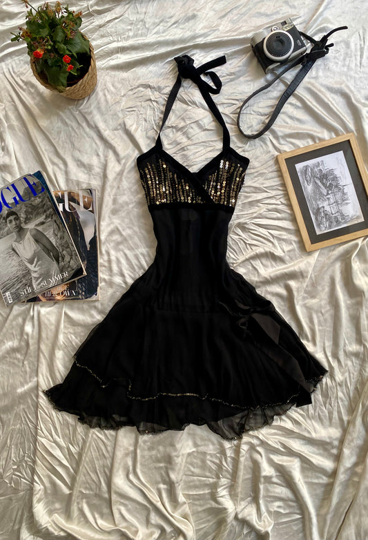 Silk rushed up dress 🖤