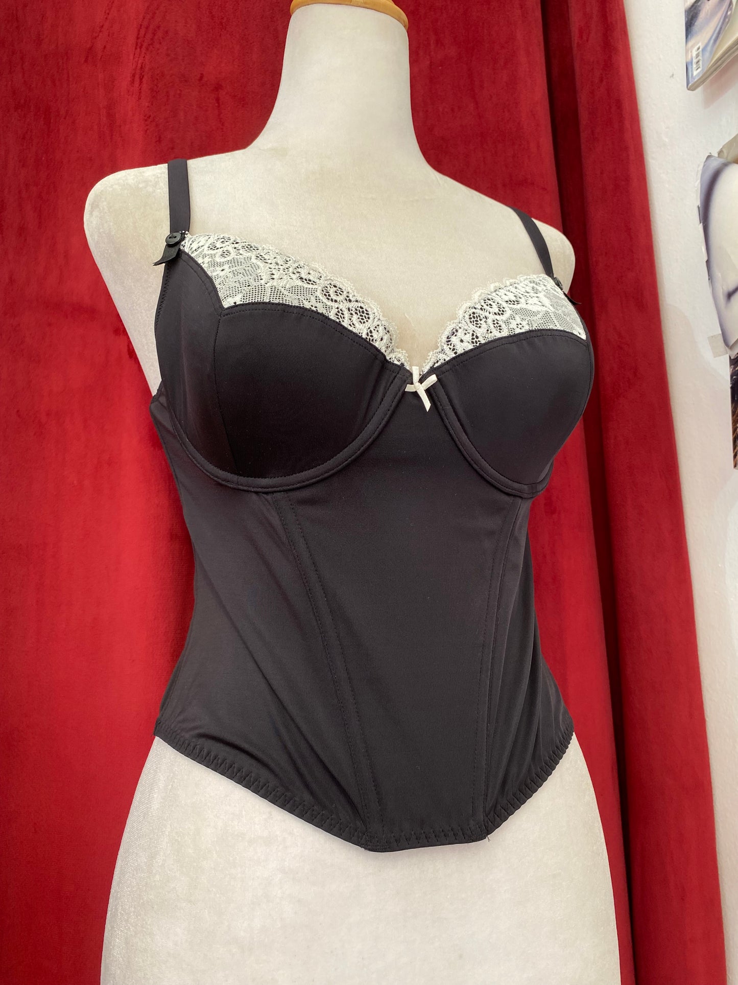 Black lace corset
