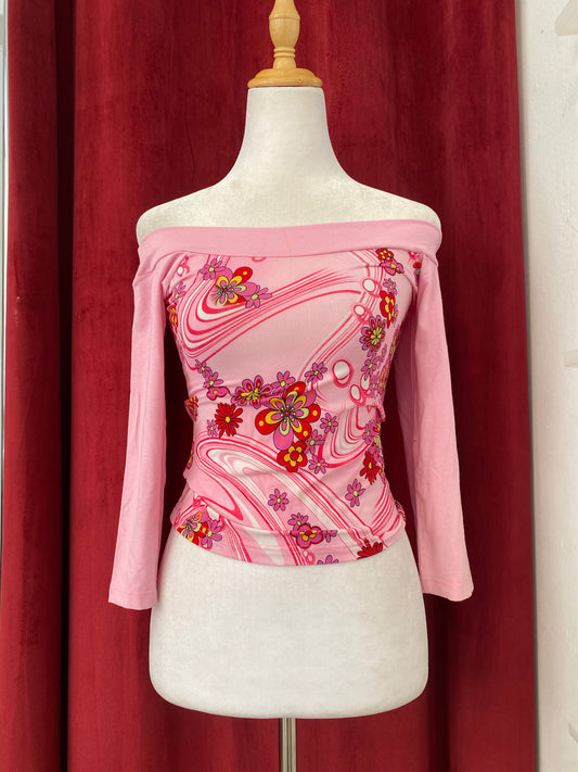 Pink graphic top