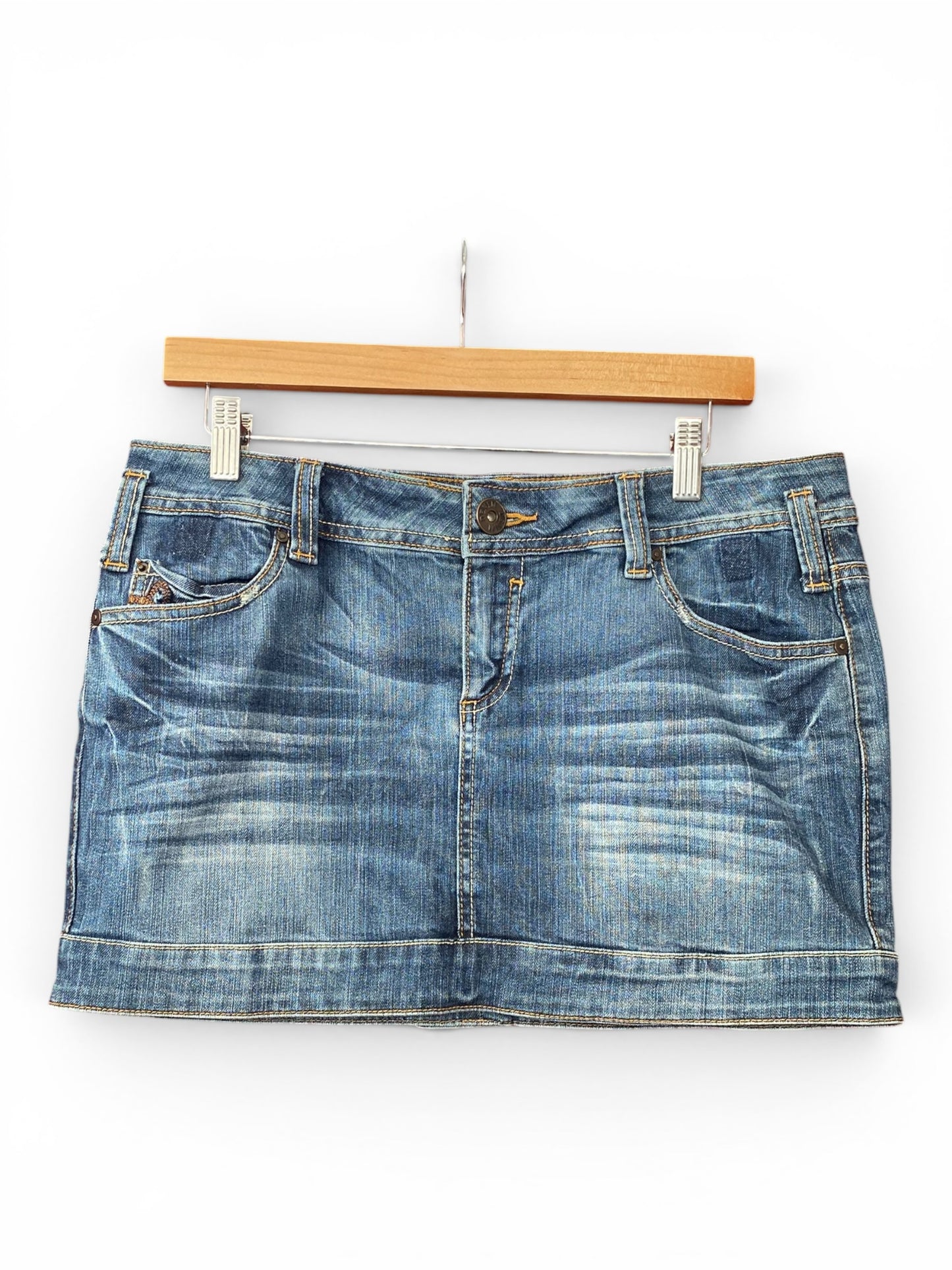 Mini denim skirt