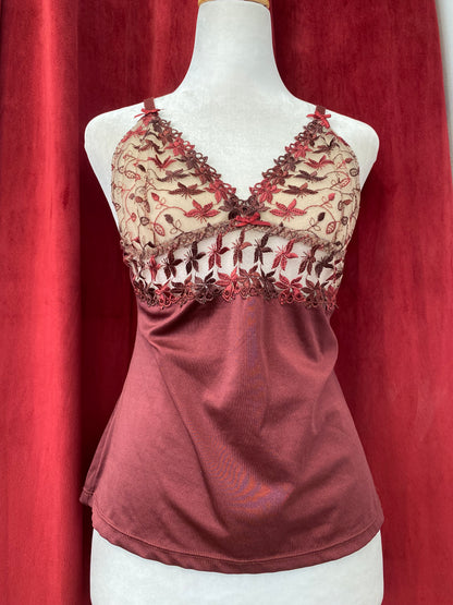 Bordeaux Romance Lace Cami