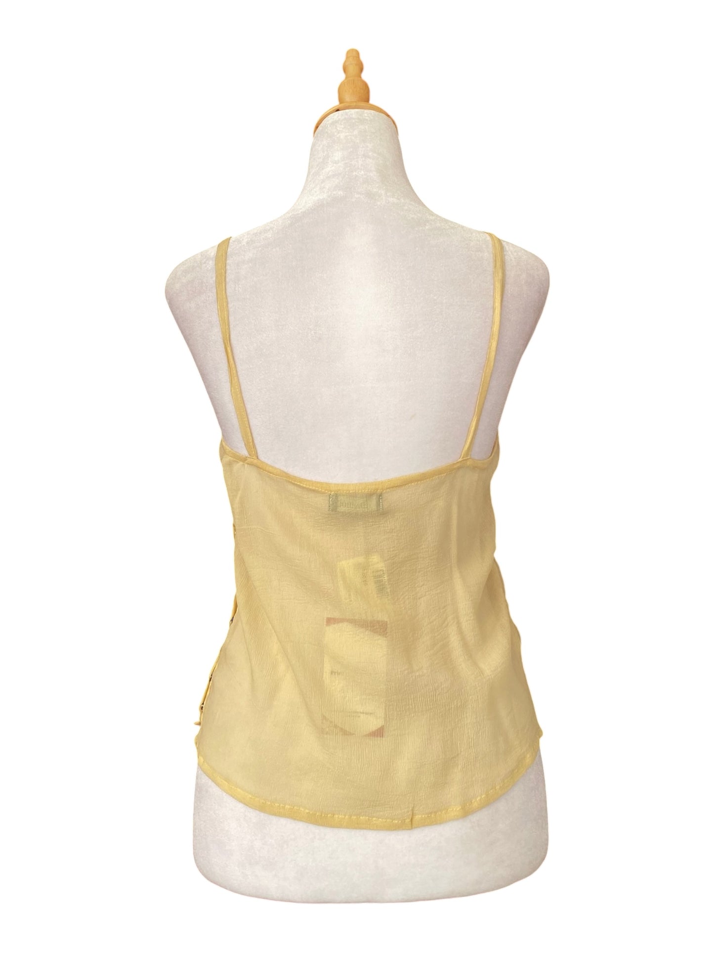 100% silk brand new sequin beige top
