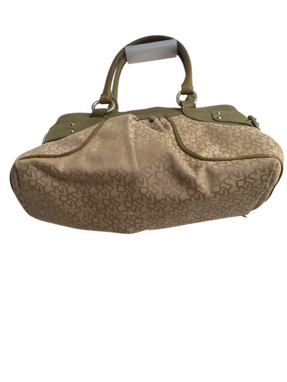 DNKY Green leather canvas bag